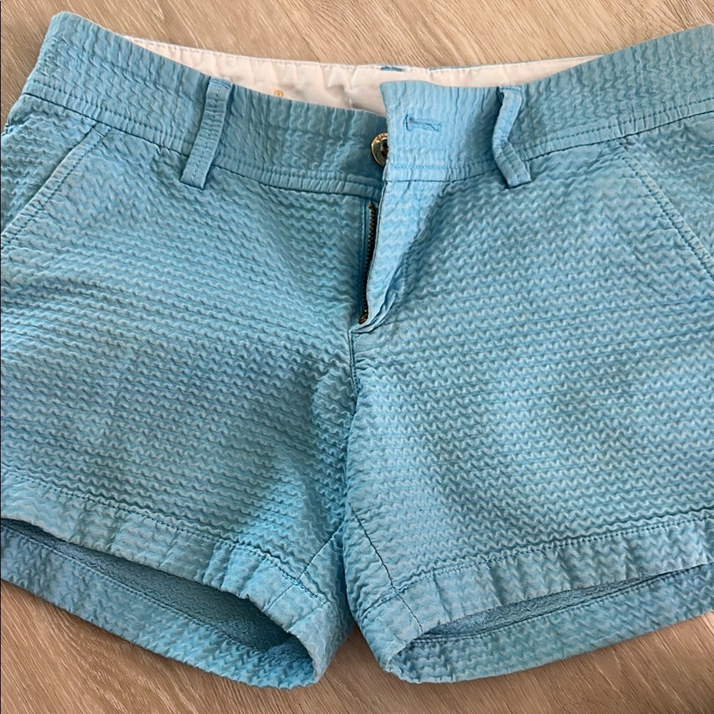Lilly Pulitzer Blue Callahan Shorts with Classic Design